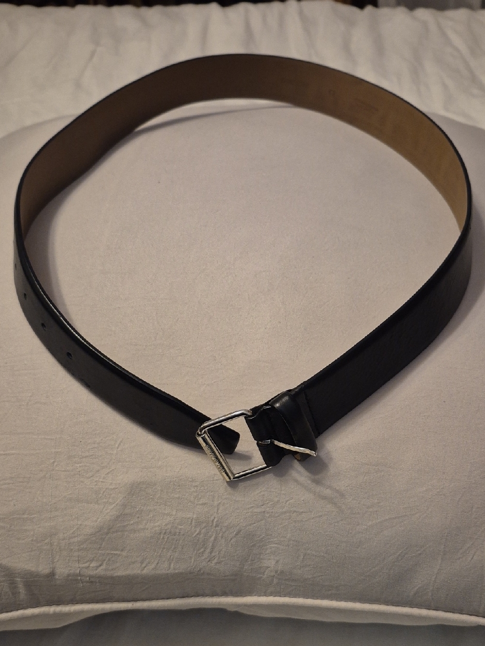 Men's Roberto Cavalli Leather Belt with Silver Buckle